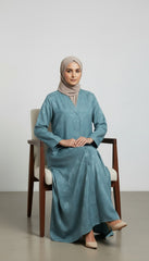 Tehnoor Blue Mist Serenity Abaya