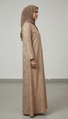 Tehnoor Brown Mist Serenity Abaya