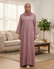 Tehnoor Pink Mist Serenity Abaya