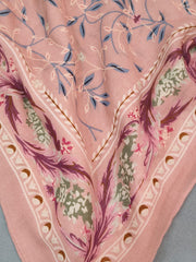 Tehnoor Blush Floral Stole for Women – 72 x 32 Inches | Elegant Hijab & Abaya Accessory | Modest Fashion India