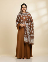 Tehnoor Cocoa Rose Stole for Women – 72 x 34 Inches | Elegant Hijab & Abaya Accessory | Silk‑Feel Polyester | Modest Fashion India