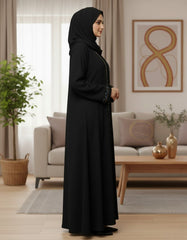 Tehnoor Midnight Vine Embroidered Abaya Grace in every stitch, elegance in every fold