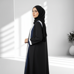 Tehnoor Black Striped Abaya