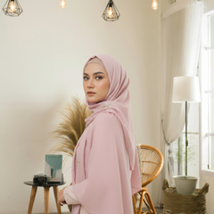 Light Pink Embroidered Stole with Floral Motif