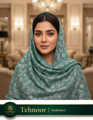 Tehnoor Women’s Premium Seafoam Floral Pashmina Stole – Luxury Kashmiri Inspired Wrap