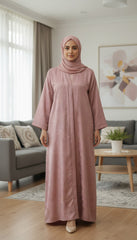 Tehnoor Pink Mist Serenity Abaya