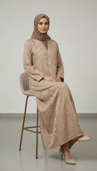 Tehnoor Brown Mist Serenity Abaya