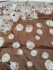 Tehnoor Cocoa Rose Stole for Women – 72 x 34 Inches | Elegant Hijab & Abaya Accessory | Silk‑Feel Polyester | Modest Fashion India
