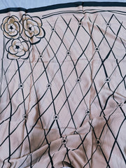 Tehnoor Beige Lattice Stole for Women – 72 x 34 Inches | Elegant Hijab & Abaya Accessory | Silk‑Feel Polyester | Modest Fashion India